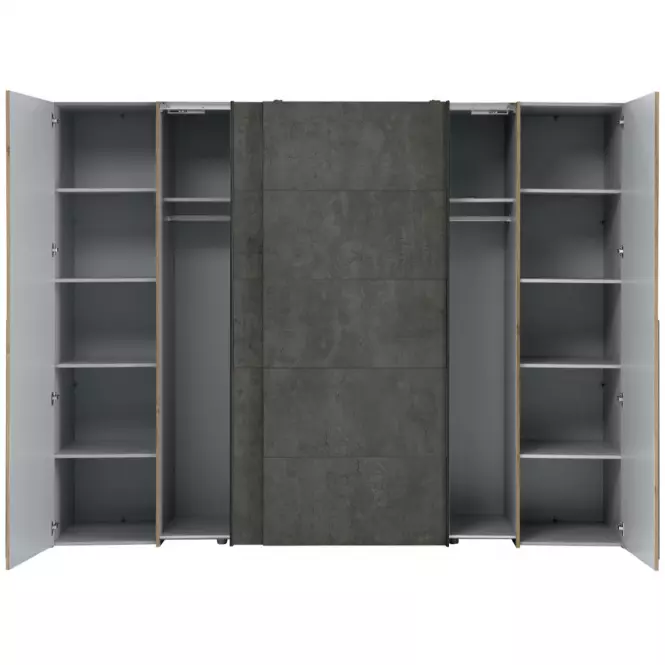 Szekrény Narago 270 cm, tölgy Artisan/Beton,4