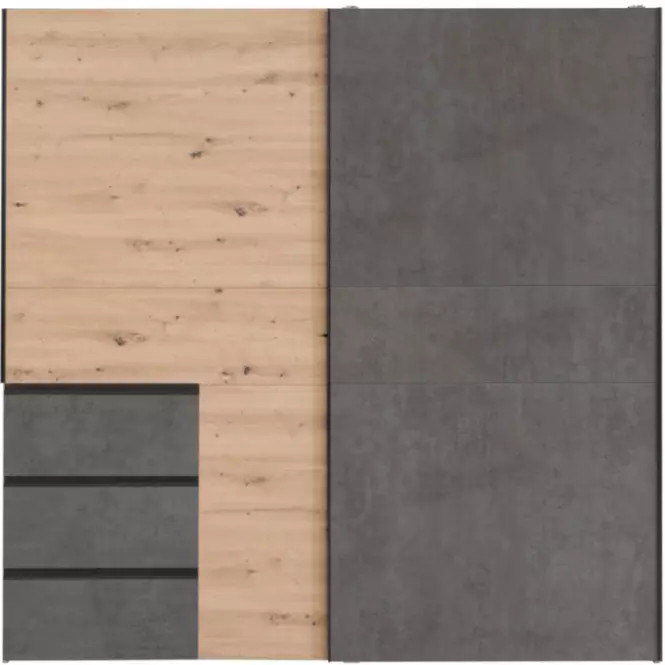 Szekrény Winn 2 200 cm  , tölgy Artisan/Beton