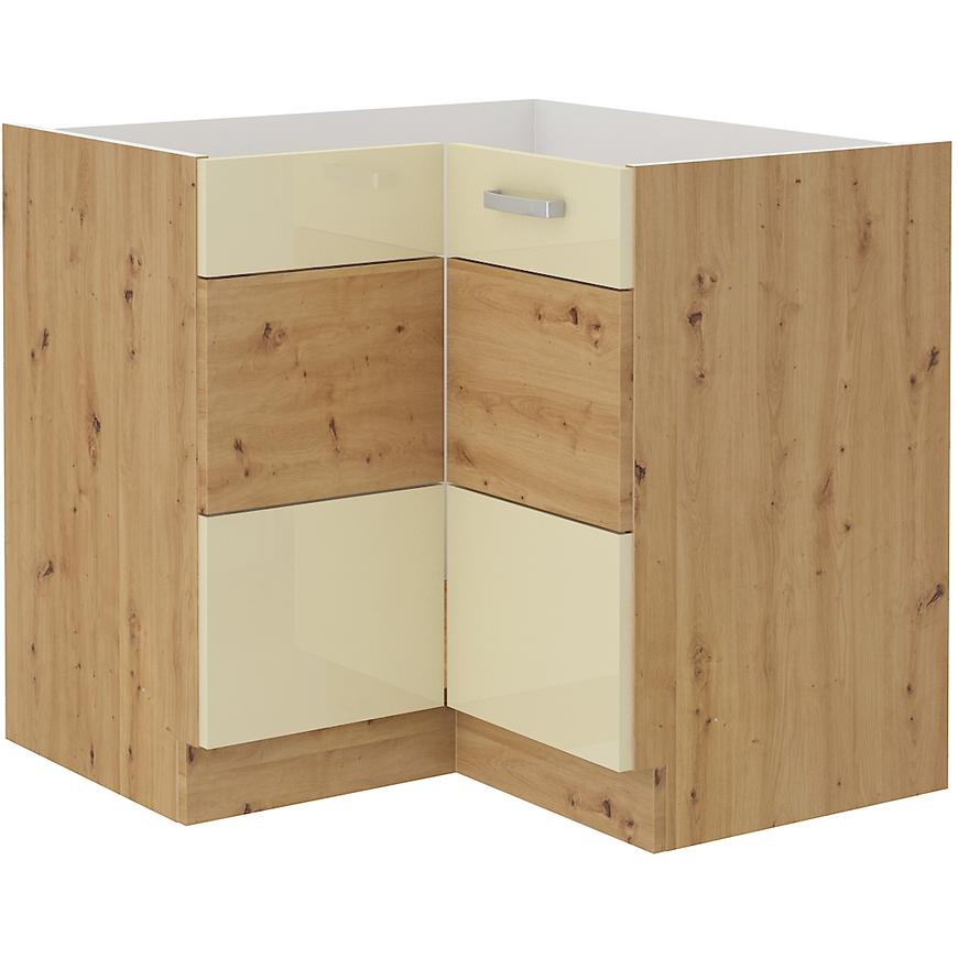 Konyhaszekrény ARTISAN fényes krém 89X89 DN 1F BB