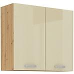 Konyhaszekrény ARTISAN fényes krém 80G-72 2F
