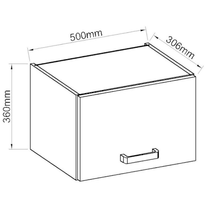 Konyhaszekrény ARTISAN fényes krém 50GU-36 1F