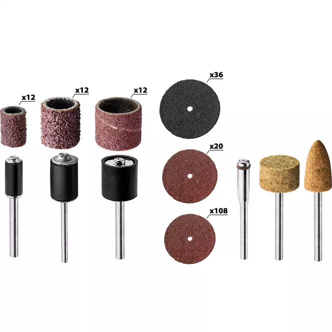Mini fúrógép tartozék készlet 206 db, Drel