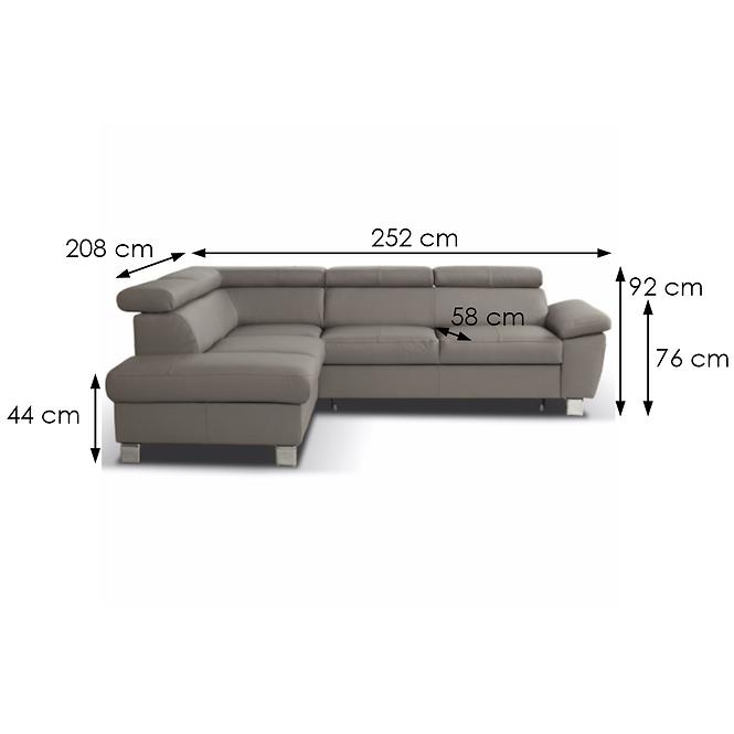 Sarok ülőgarnitúra szett Lugano OTM/BK-2F MIX-Madras 516 BE,5