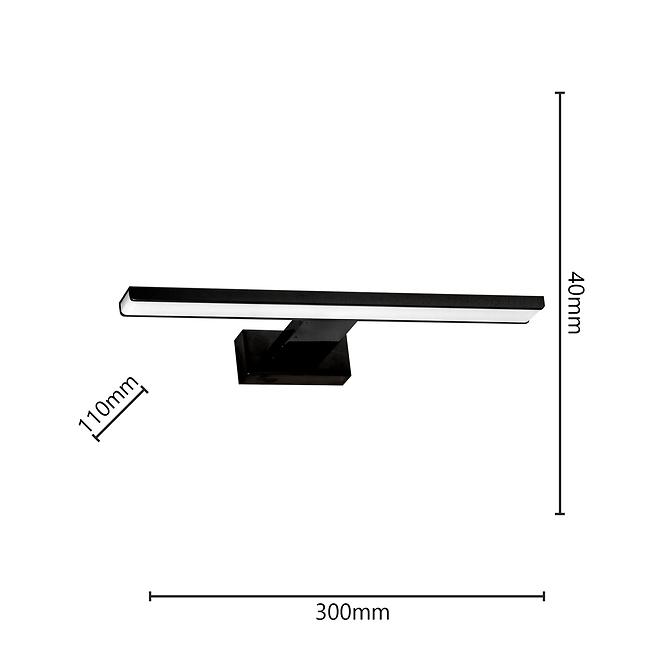 Lámpa Shine Black 4377 30CM IP44 K1