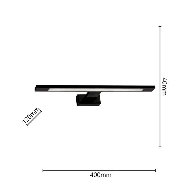 Lámpa Shine Black 4379 40cm IP44 K1