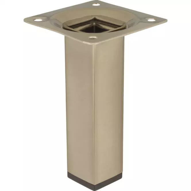 Szögletes bútorláb 10 cm inox