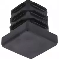 Szögletes csőbetét 25x25 mm fekete (4db)