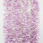 Girland kétszínű noel átmérő: 7 cm, dl. 2 m ruzsaszín -fehér
