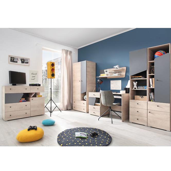 Regál Delta 45 DL4 tölgy/antracit