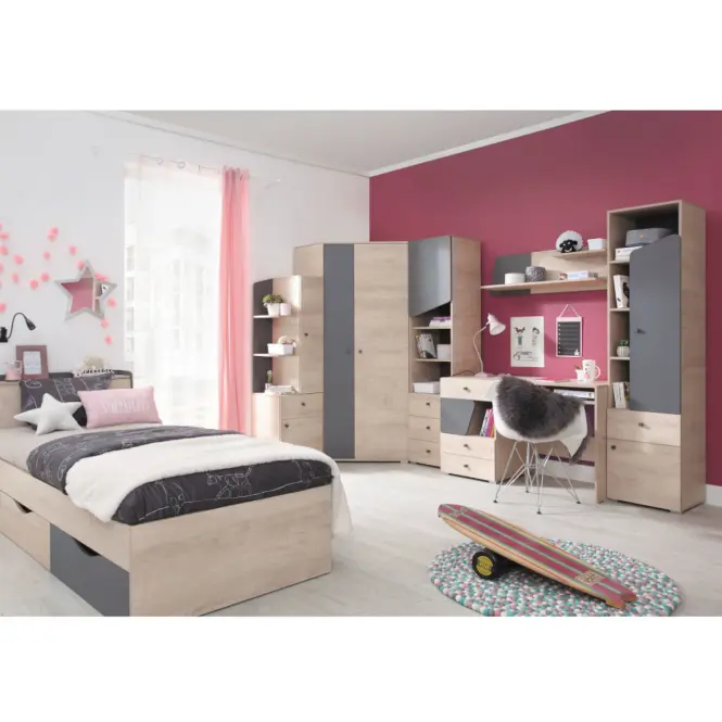 Íróasztal Delta 125 DL9 tölgy/antracit,7