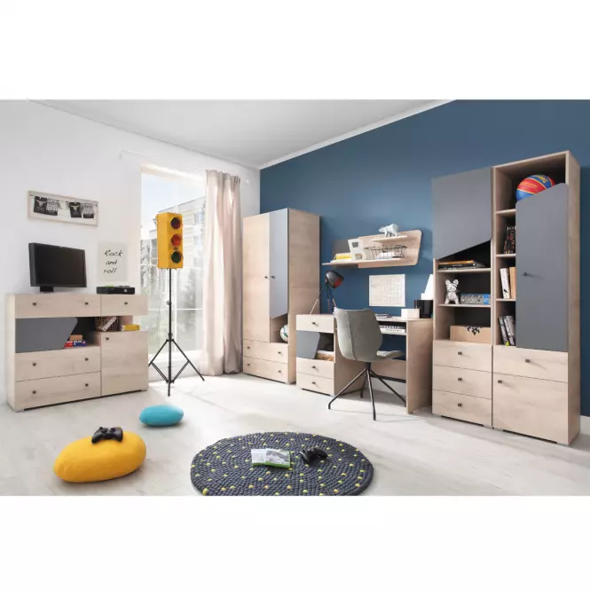 Komód Delta 90 DL10 tölgy/antracit