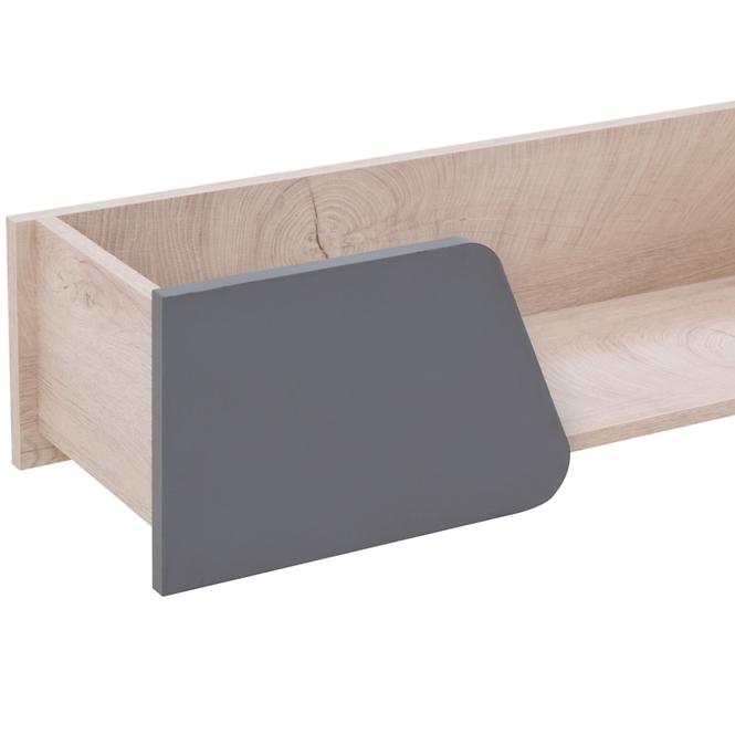 Polc Delta DL12 tölgy/antracit,4