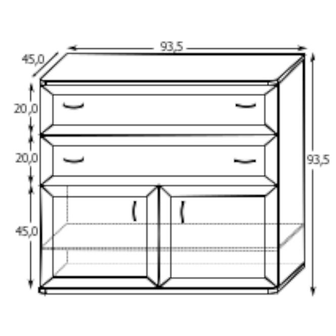 Komód 2+2 BL tölgy sonoma sonoma,2