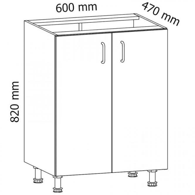 Konyhaszekrény Prowansja D60 andersen fenyő,3