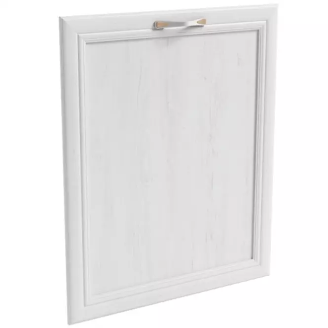 Mosogatógép elülső fal MDF 713x596 fehér/tölgy lancelot