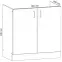 Konyhaszekrény Sycylia  D80z fehér/tölgy lancelot,3