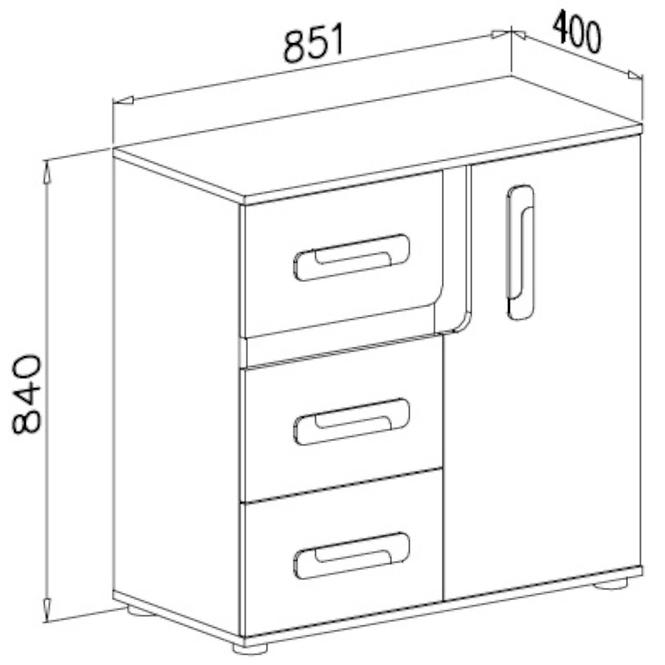 Komód Apetito 85 antracit nr-8
