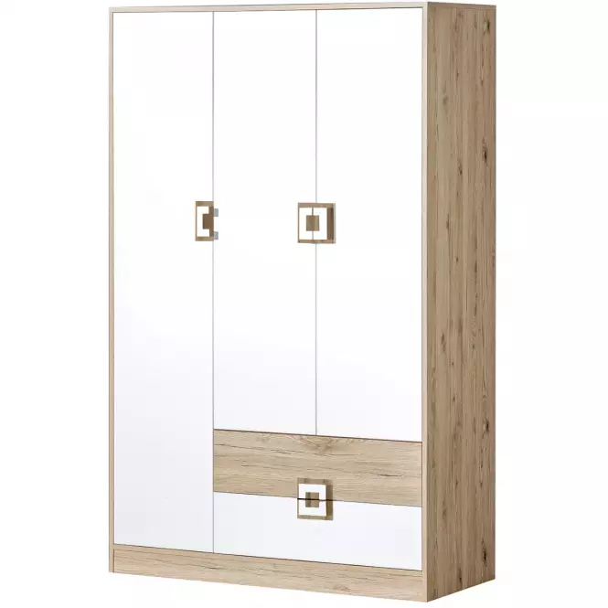 Szekrény Nico 120 fehér/fényes tölgy nr-3