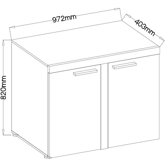 Komód Rumba 2F fehér,3