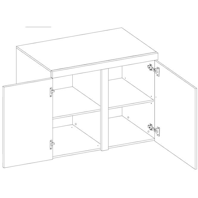 Komód Rumba 2F beton,3