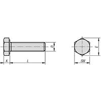 Csavar 5.8 10x16 DIN933 ZN