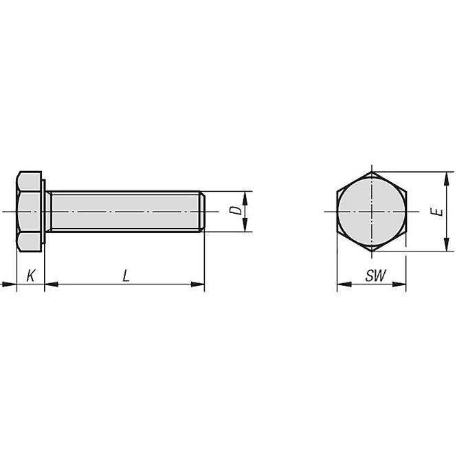 Csavar 5.8 10x16 DIN933 ZN