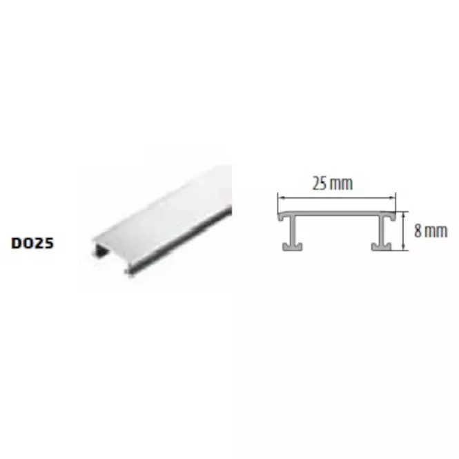 Saroklista Inox Decor C-1 25 mm/ 250 cm,3