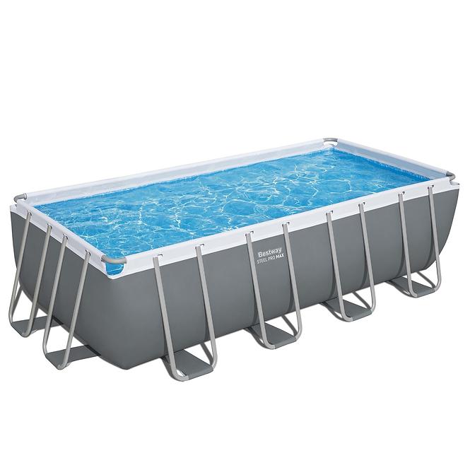 Téglalap alakú úszómedence kerettel 4,88X2,44X1,22M homokszűrés  56671
