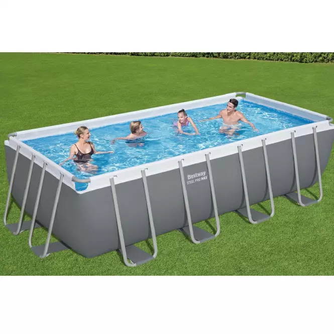 Téglalap alakú úszómedence kerettel 4,88X2,44X1,22M homokszűrés  56671