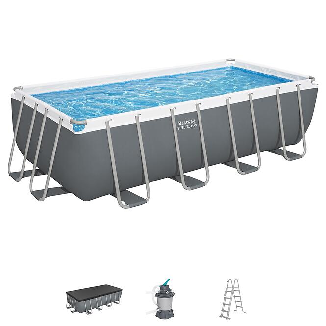 Téglalap alakú úszómedence kerettel 4,88X2,44X1,22M homokszűrés  56671,7