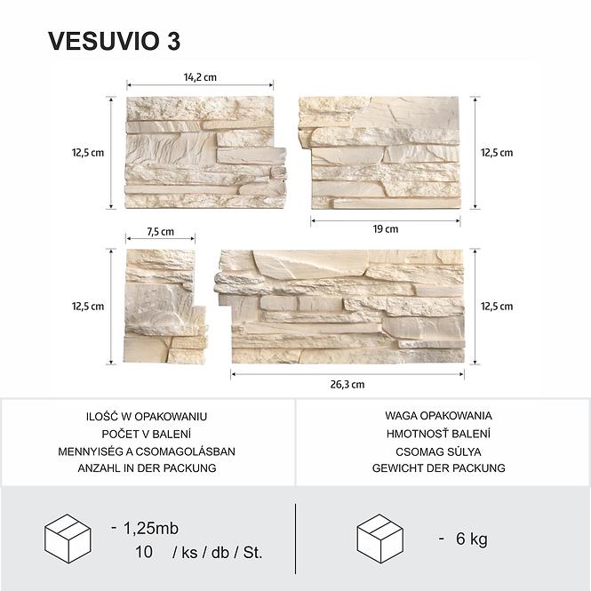Csempe dekoratív sarok Vesuvio 3 csomag=1,25 mb