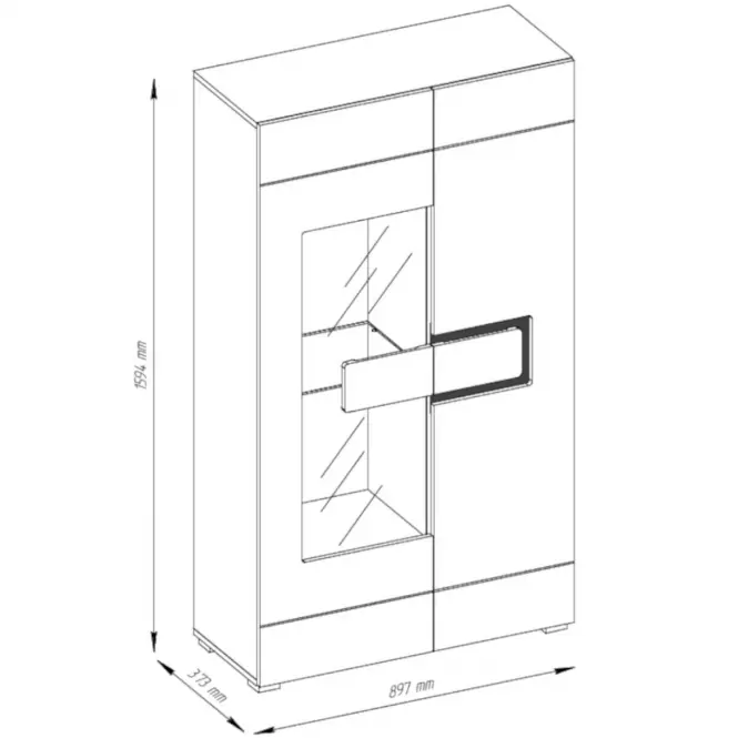 Vitrin Pawel C 2D üveg,3