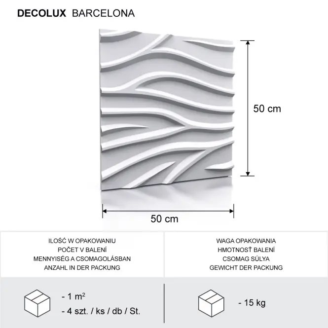 Dekorpanel barcelona 50x50 cm,3