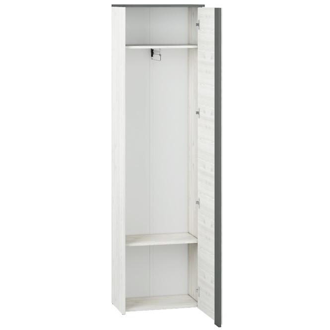 Szekrény 198X54 HYGA06 hó fenyő