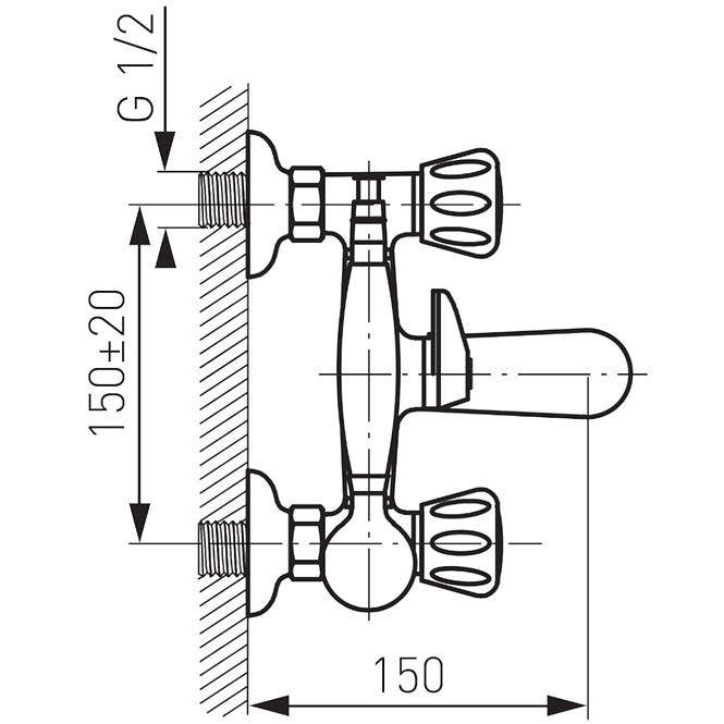 Csaptelep - Standard fali