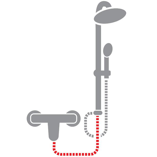 Zuhanycső L-70cm