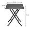 Négyzet alakú asztalkészlet + 2 szék fekete,3