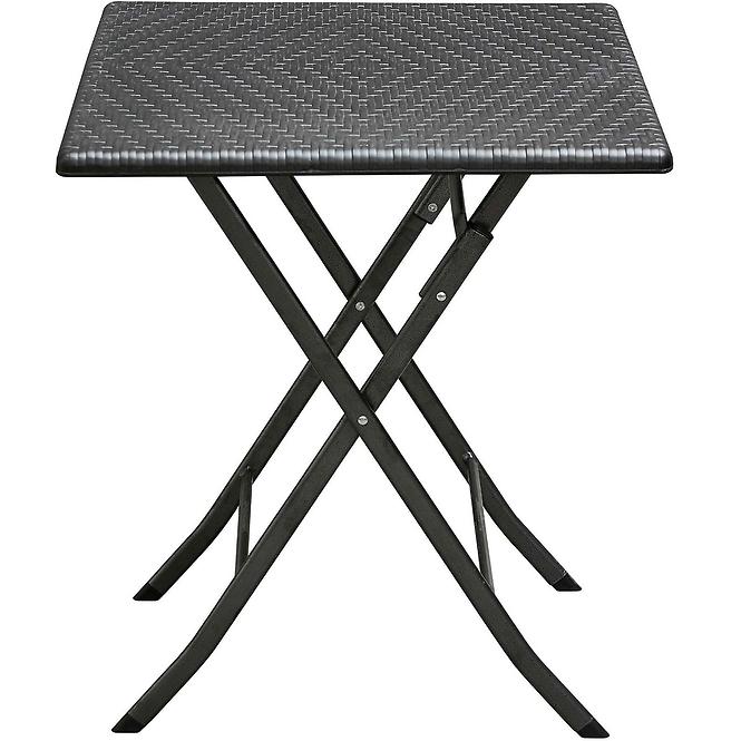Négyzet alakú asztalkészlet + 2 szék fekete