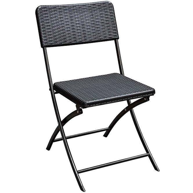 Erkélyasztal + 2 szék fekete