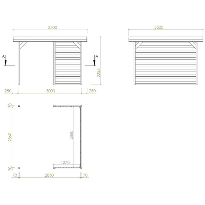 Pavilon Irga 3,5x3,5x2,5 m