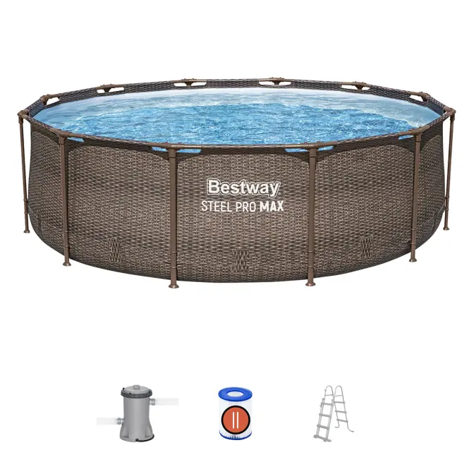 Medence keret szivattyúval 3,66x1m rattan 56709,5