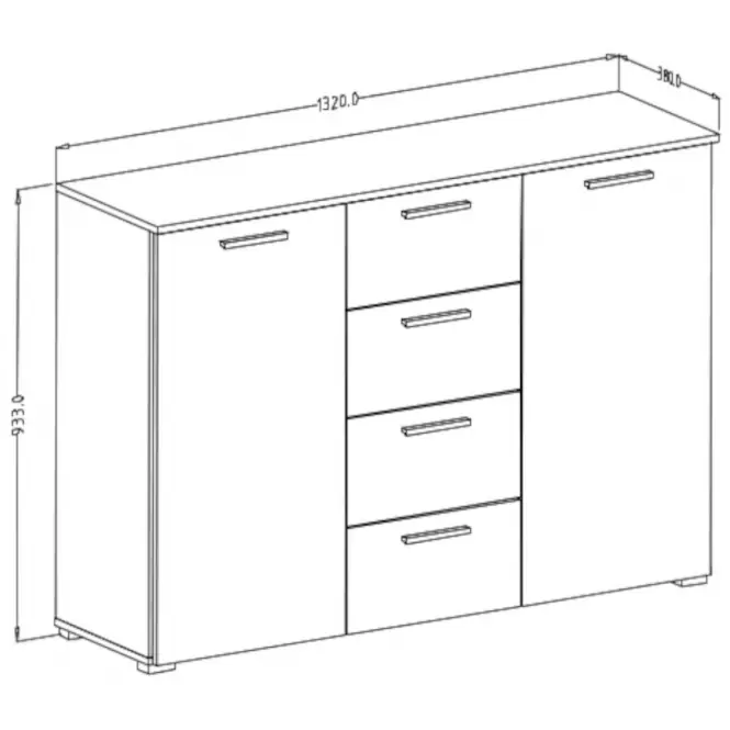 Komód Galaxy 26 tölgy monastery/fekete fényű,2