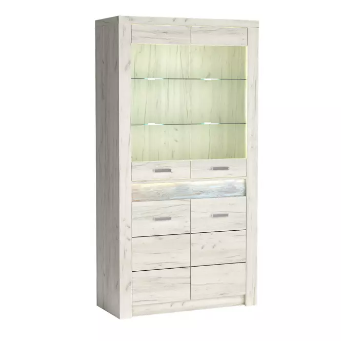Vitrin Indianapolis 4D I3 kraft fehér