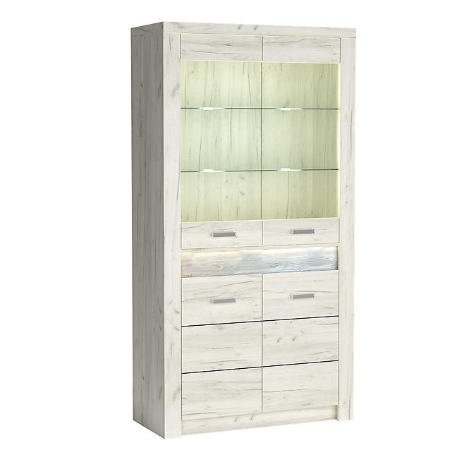 Vitrin Indianapolis 4D I3 kraft fehér