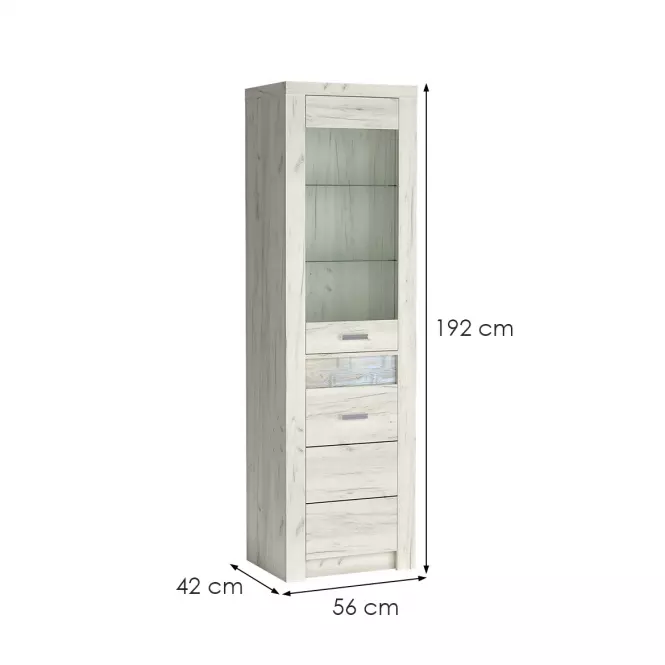 Vitrin Indianapolis 2D I4 kraft fehér