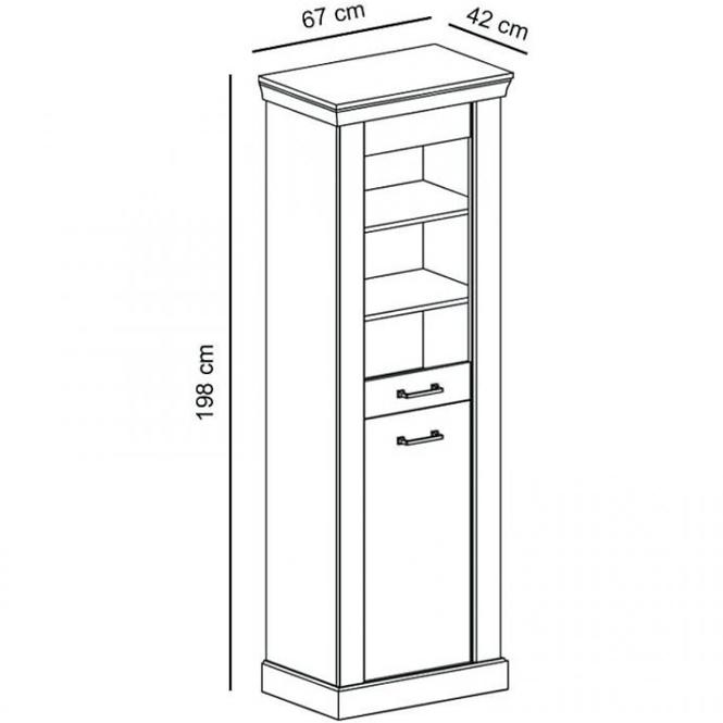 Vitrin Antica A-11 kraft arany