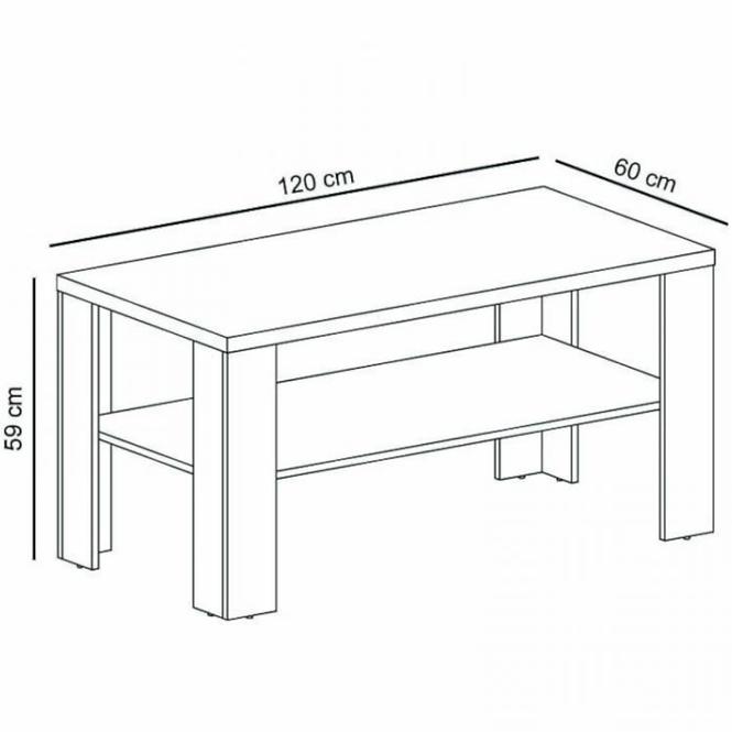 Dohányzóasztal Antica A-13 kraft arany