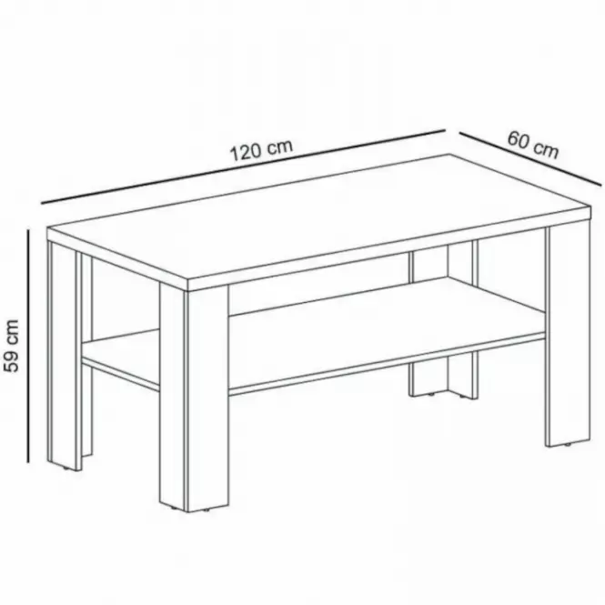 Dohányzóasztal Antica A-13 kraft arany,2