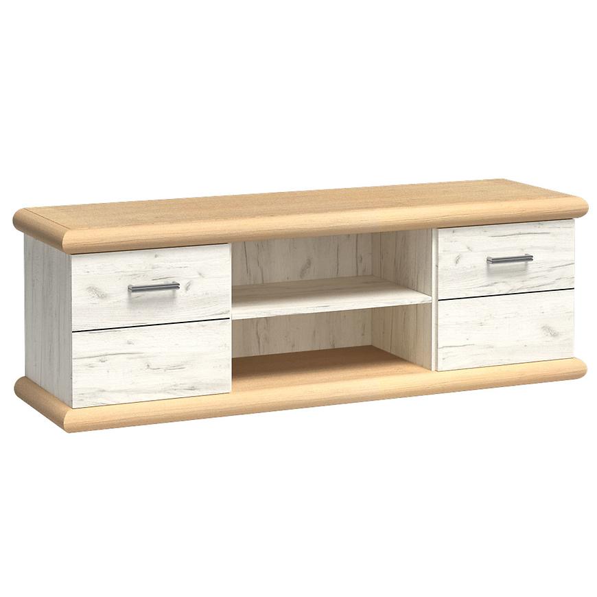 Szekrény RTV Kora K11 arany kraft / fehér kraft