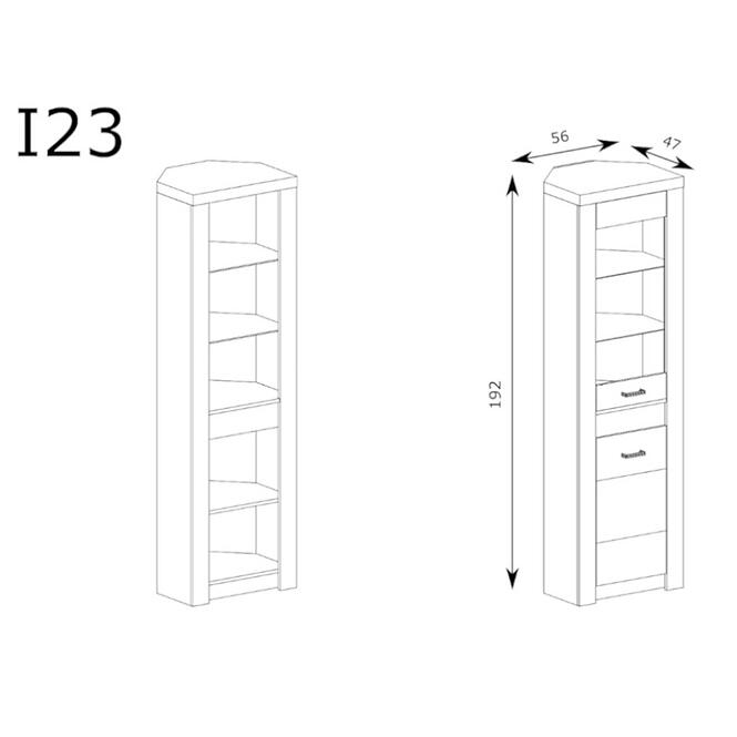 Vitrin Indianapolis I23 sötét hamu